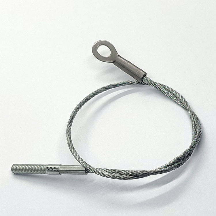 Safety Stainless Steel Wire Rope Tension Cable With M5 Threads End Pin U Fitting End Wire Rope Assembly