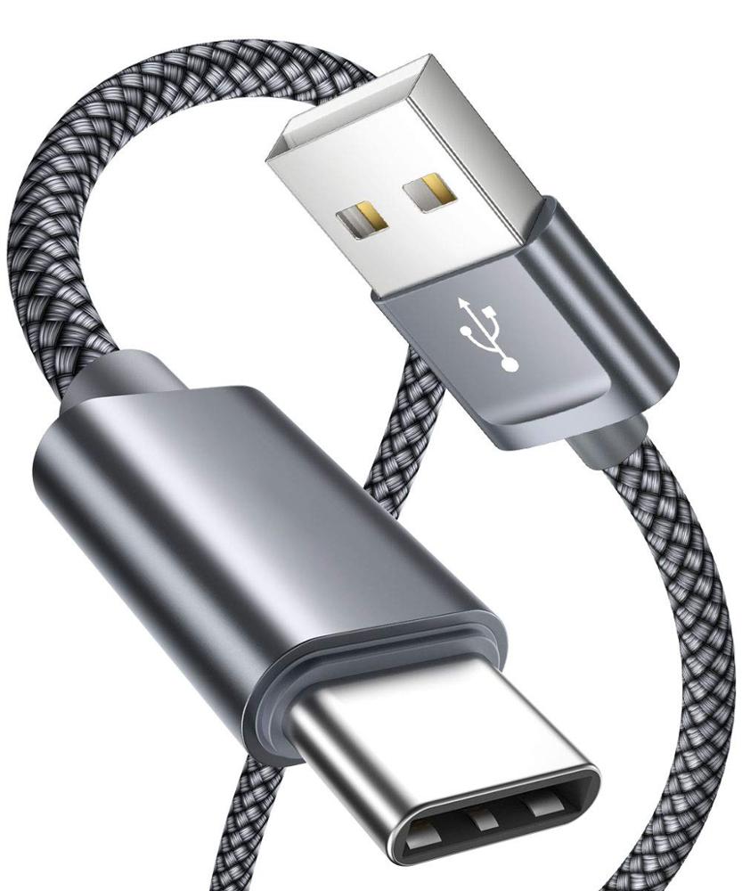 Кабель USB Type-C в нейлоновой оплетке для быстрой зарядки Samsung Galaxy S10 S9 S8 Plus