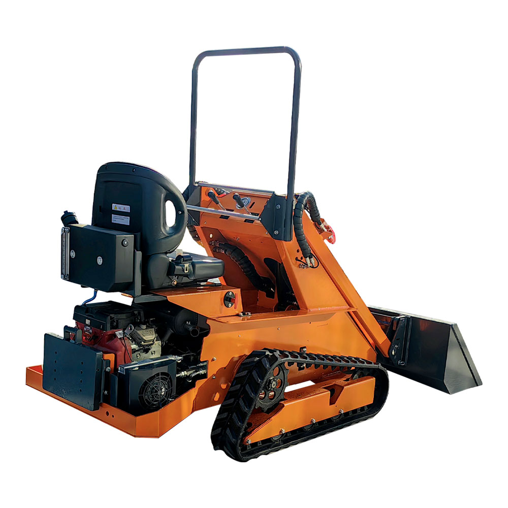RIMA Mini Skid Steer load Diesel/Gas Wood Bucket/Fork Wheel Front log loaders small wheel track snow loader