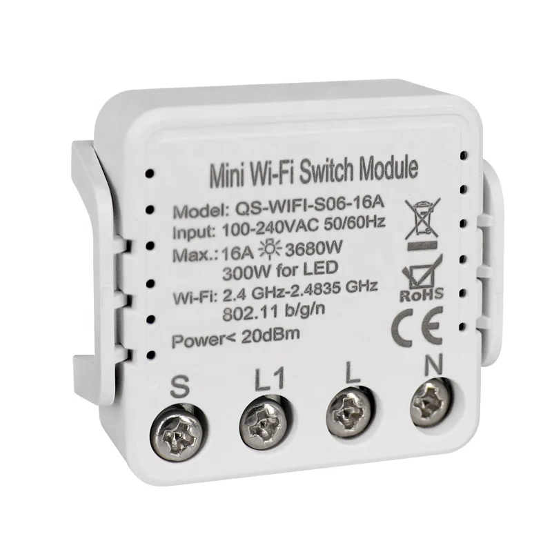 Мини-выключатель Aihomestyle с поддержкой Wi-Fi, 16 А