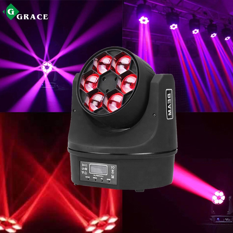 Свадебное украшение 6*15 Вт Led мыть 4в1 глаза Пчелы Мини луч движущаяся головка