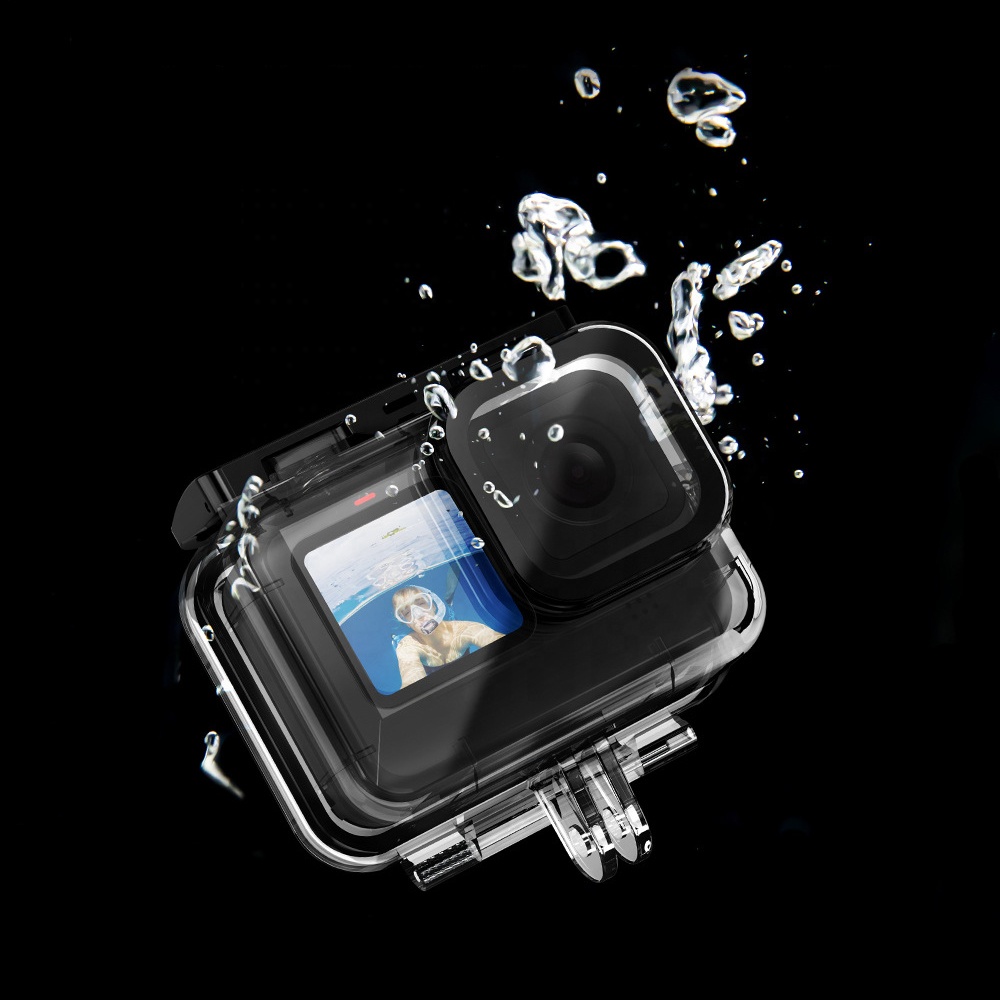 60M Waterproof Case for Go Pro Hero 9 Black Underwater Protective Housing Case with Quick Release Mount and Thumbscrew