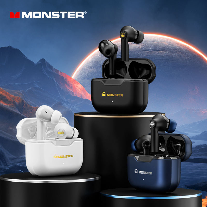 Monster XKT02 TWS беспроводные наушники V5.1 сабвуфер Hi-Fi объемный звук качество длительный срок службы батареи 300 мАч Игровые наушники TWS