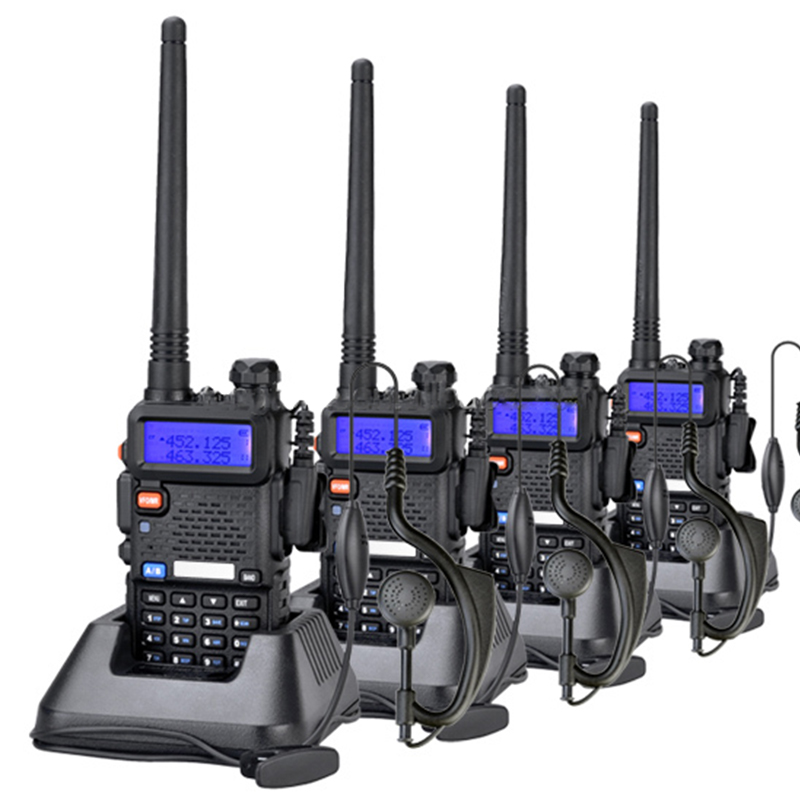Оригинальный двухдиапазонный УКВ удобный радио UHF 5 Вт двухстороннее радио беспроводной интерком на дальние расстояния baofeng UV-5R иди и болтай walkie talkie