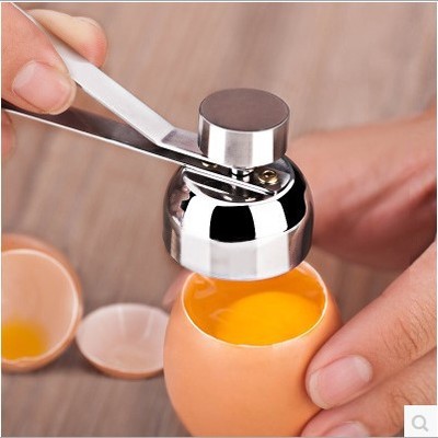 New Practical Metal Egg Scissors Egg Topper Cutter Shell Opener Stainless Steel Boiled Raw Egg Open Creative Kitchen Tools Set