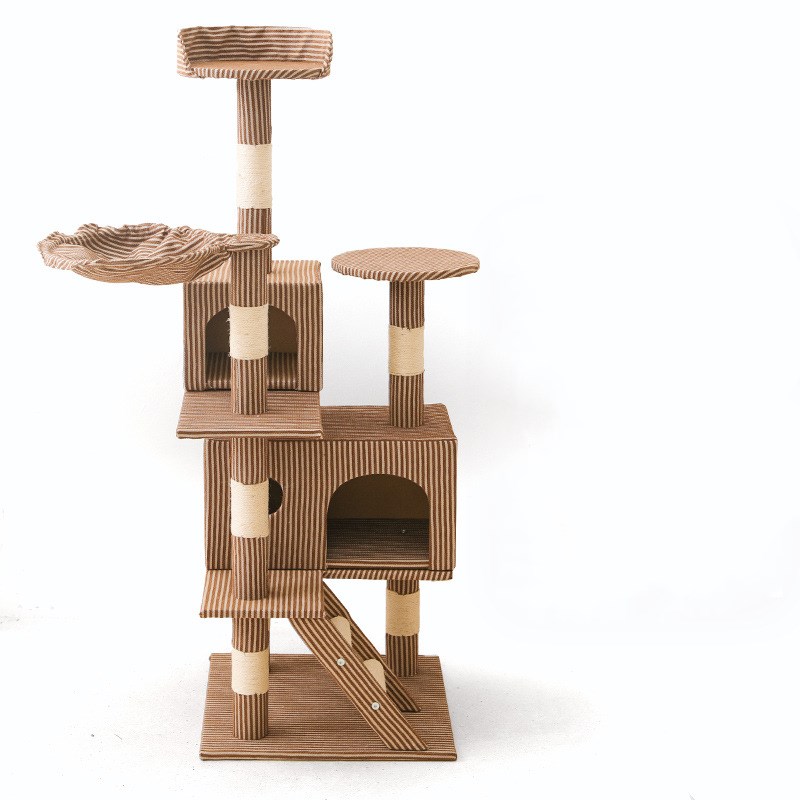 Трехслойная средняя игрушка Sisal для кошек, Когтеточка, дерево