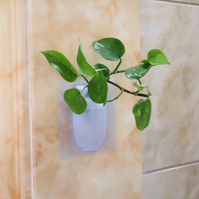 Sticky Vase Stick On The Wall Magic Clear Flower Silicone Vase