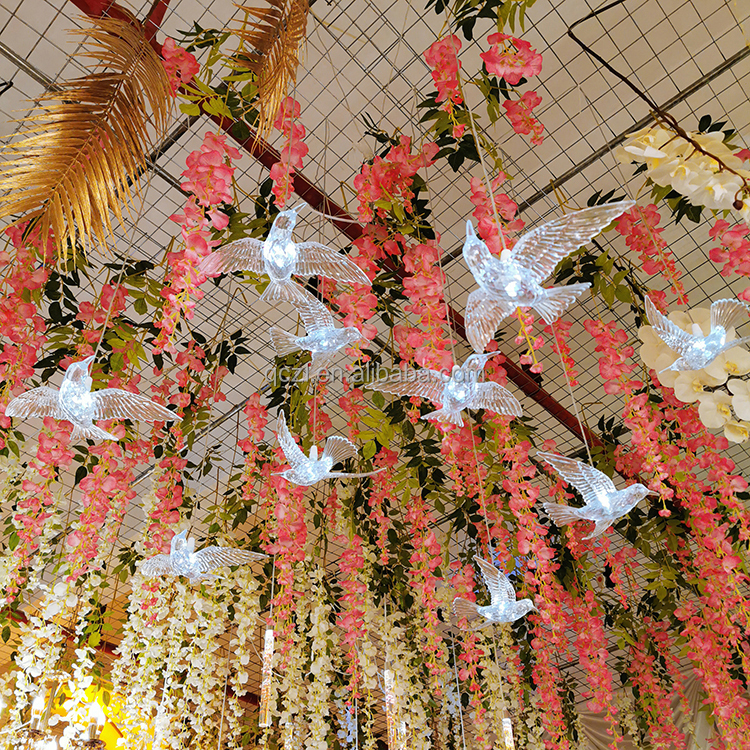 Wedding Stage Decoration Props Acrylic Bird Chandeliers