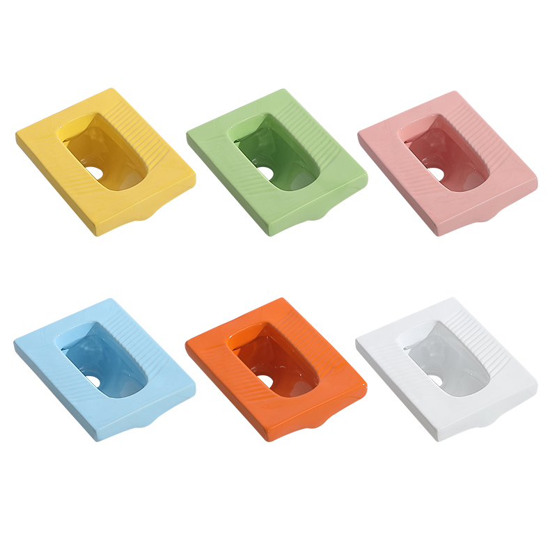 Preshool kindegarten Bathroom Colourful WC squat pans Colorful toilets squatting pan toilet colour