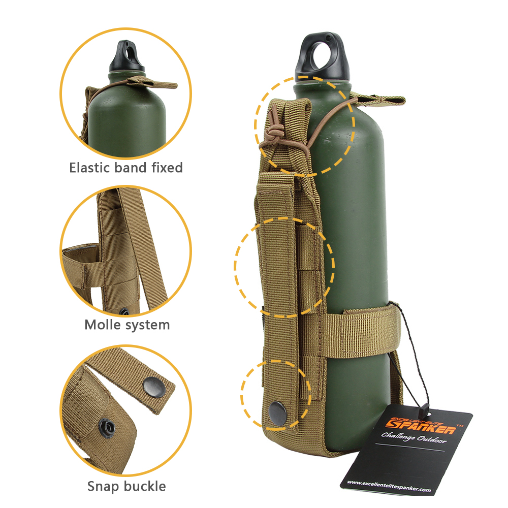 Tactical lightweight Nylon Water Bottle Holder for Hiking Walking Running