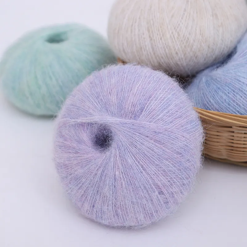 Dimuni 36colors Wool Mohair Blended Silk Yarn Hand Knitting