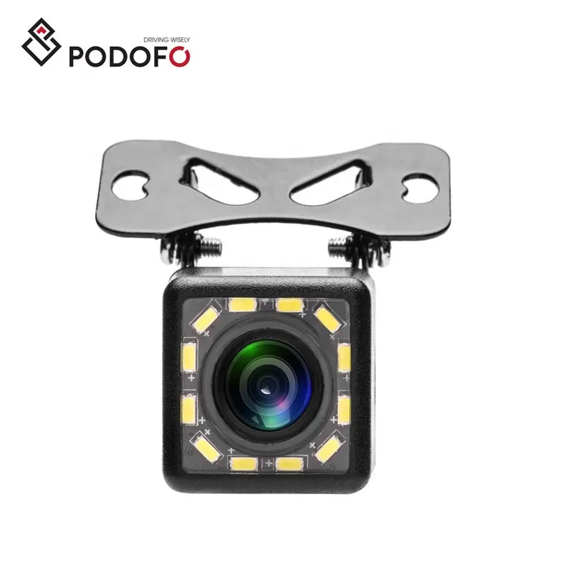 Podofo Waterproof Car Rear View Camera HD 12 LED Backup Reversing Parking Cameras Night Vision 170 Degree Wide Angle