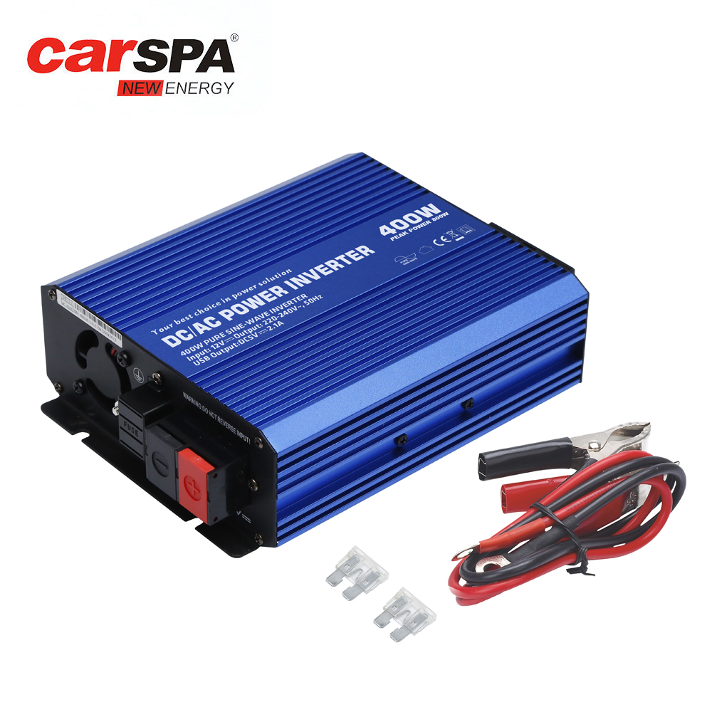 400W Pure Sine Wave Off-grid Power Inverter 12V 24V DC TO 220VAC Solar Inverter High Frequency Dc Ac Power Supply