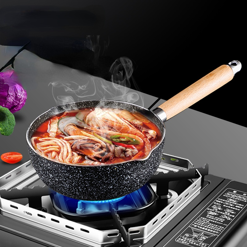 General Use Non Stick Cookware Clay Ceramic One Hand Cooking Pot and Pan