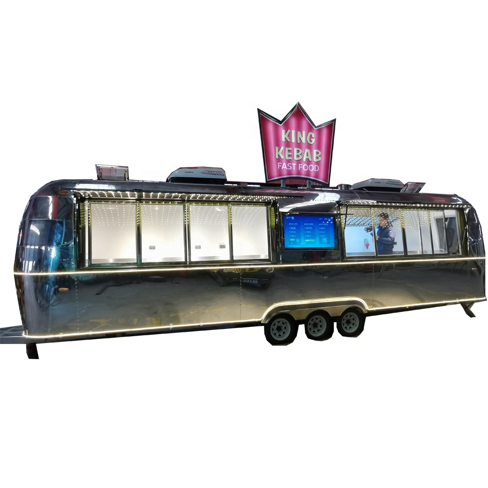 Горячая Распродажа 9 м airstream кофе прицепу для еды Мобильная сервировочная грузовики завтрак тележки с едой для продажи (Германия)