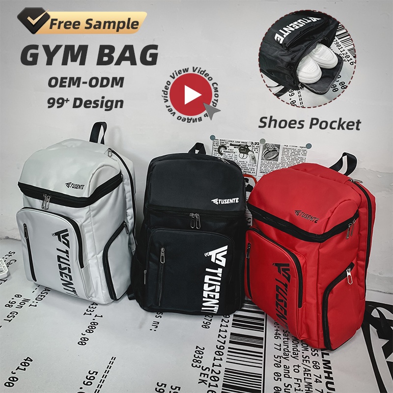 Large Capacity Student Schoolbag Handbag Leisure Sport Gym Travel Backpack Duffel Bag with Independent Shoe Pocket Mochila
