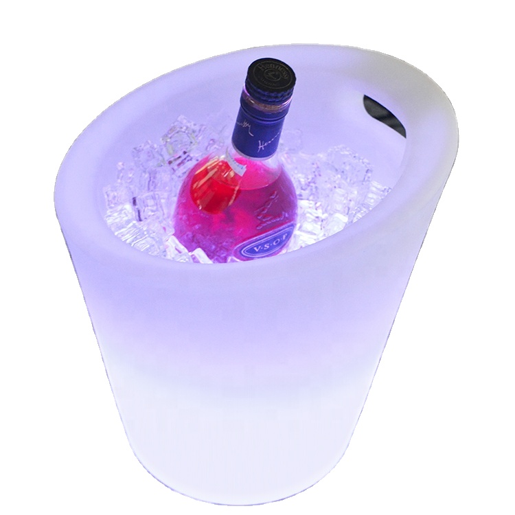 2022 hot sale LED ice bucket with single handle waterproof led bucket