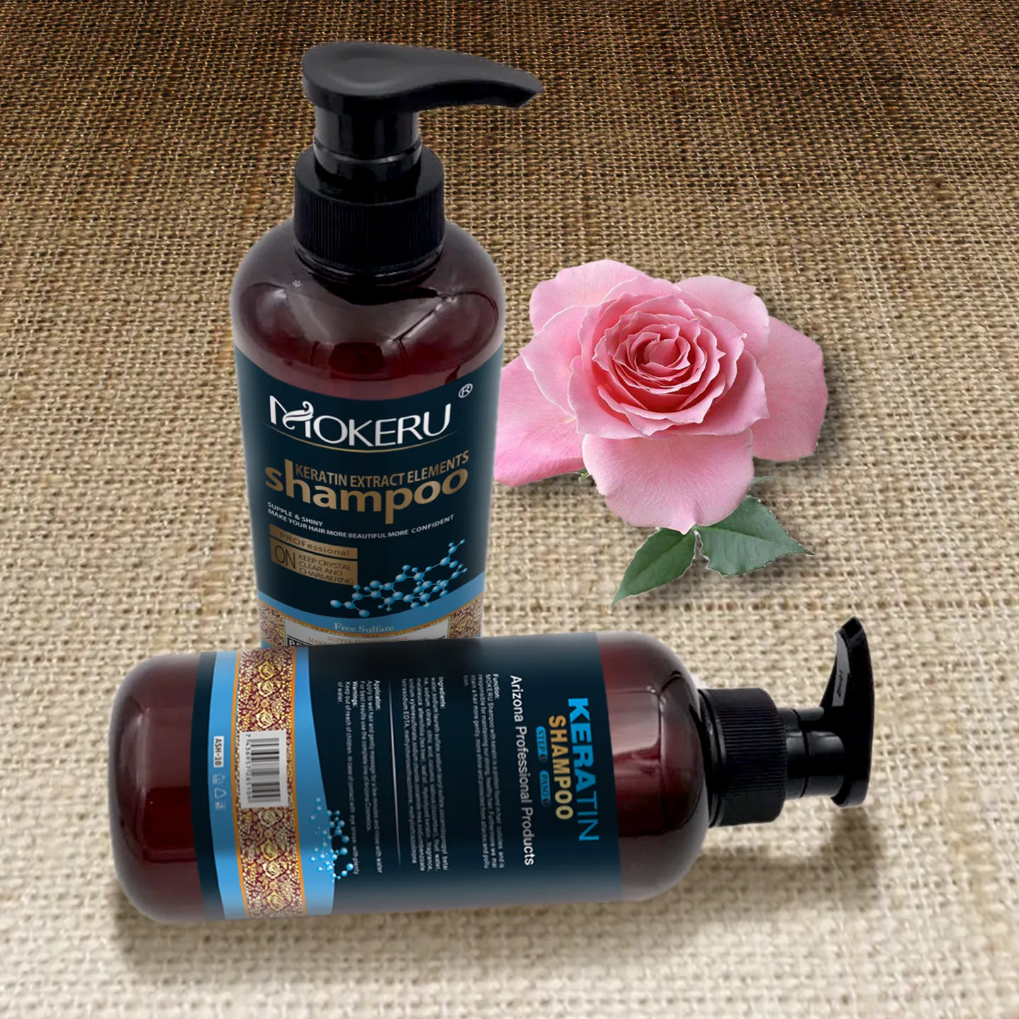 Mokeru the best nourish and repair hair shampoo pure keratin brazil serum anti hair loss product 500ML