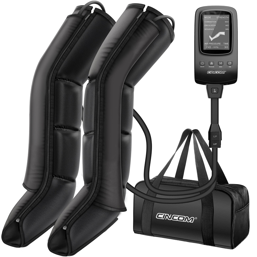 CINCOM Air Leg Compression Boots for Athlete Relief Muscle Soreness and Pain Air Compression Leg Massager