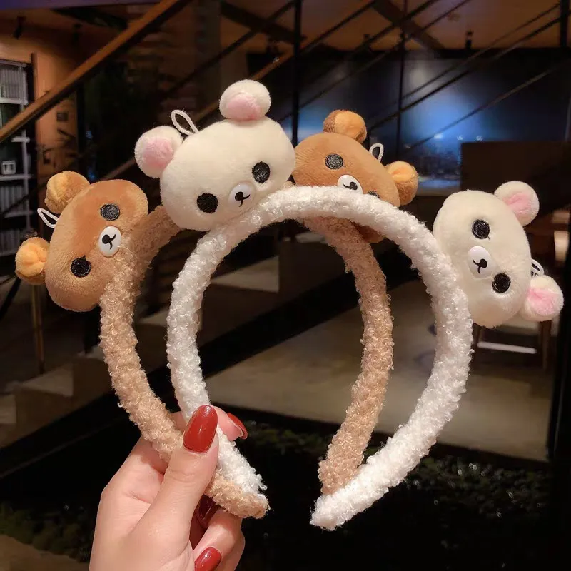 Korean Accessories Cute Girls Bear Headbands from China in Bulk for Washing face