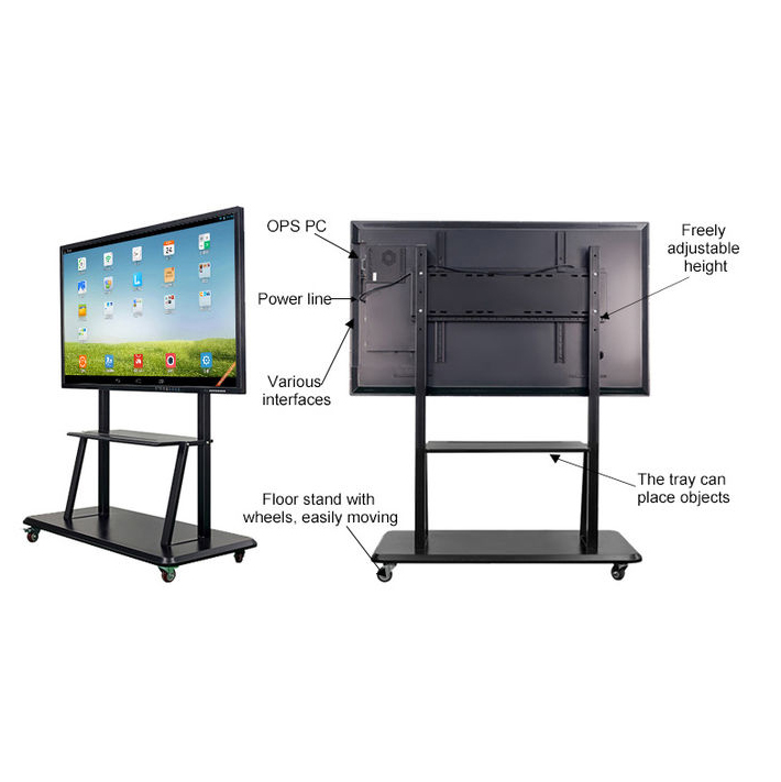 84'' Smart Board Digital Double Sided Magnetic Portable Interactive Whiteboard