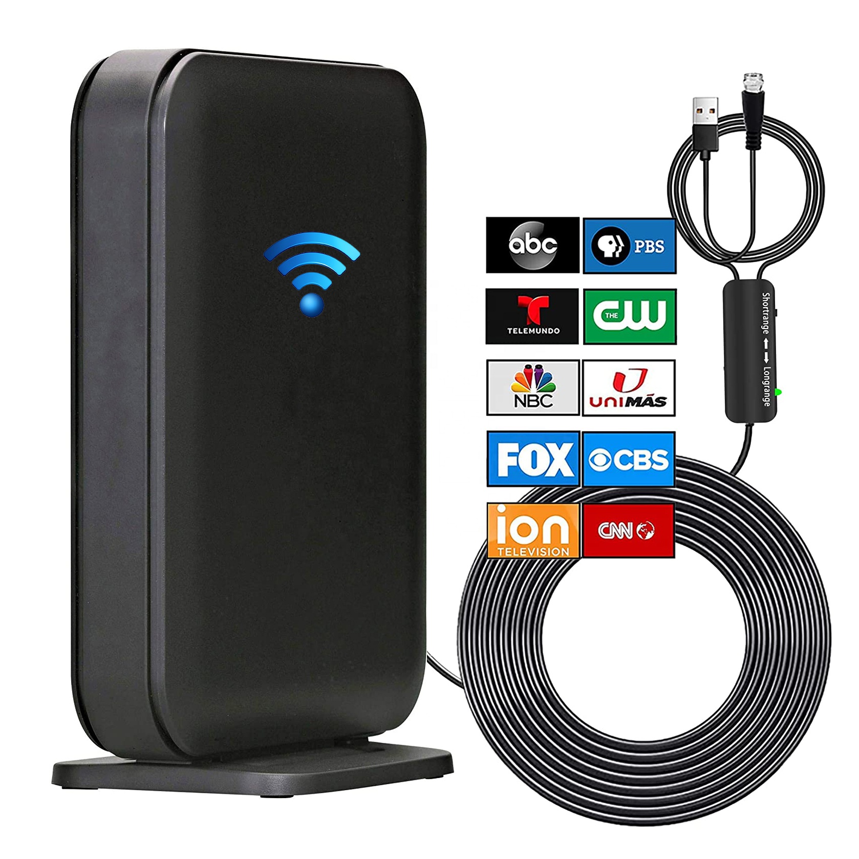 50 миль full HD портативная комнатная антенна uhf vhf цифровая усиленная антенна tv hdtv