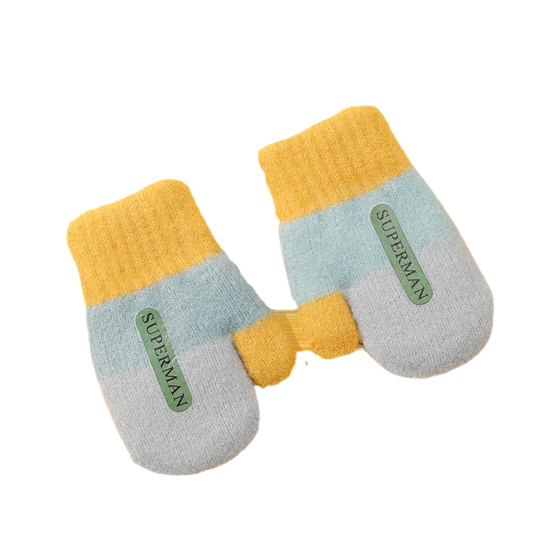 Children's Cartoon Warm Winter Gloves Universal Knitting Gloves Thickening Kids Mittens