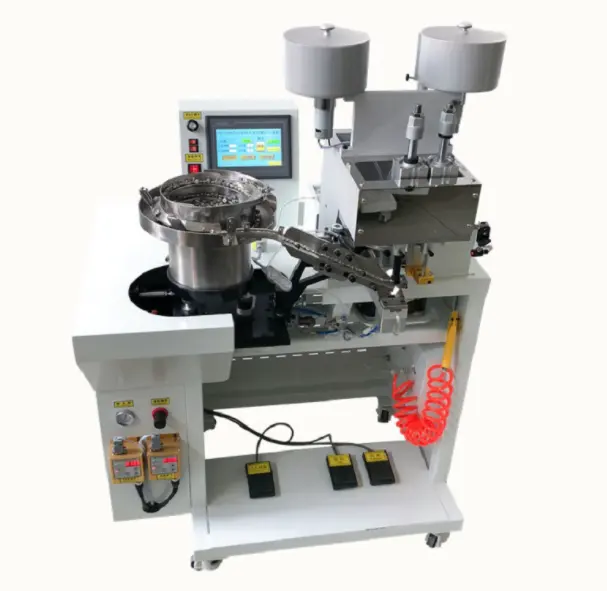 Top level Gondor garment decoration embroidery and beads punching double head automatic setting tools pearl fixing machine