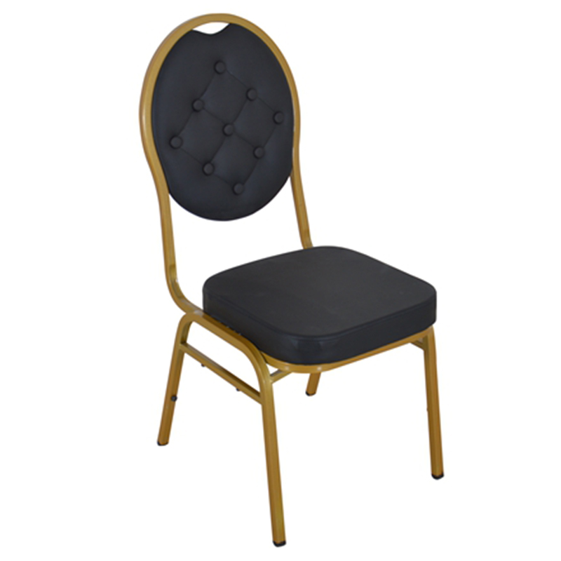 Powerful stacking metal PU hotel banquet chair reception chair restaurant chair suitable for wedding