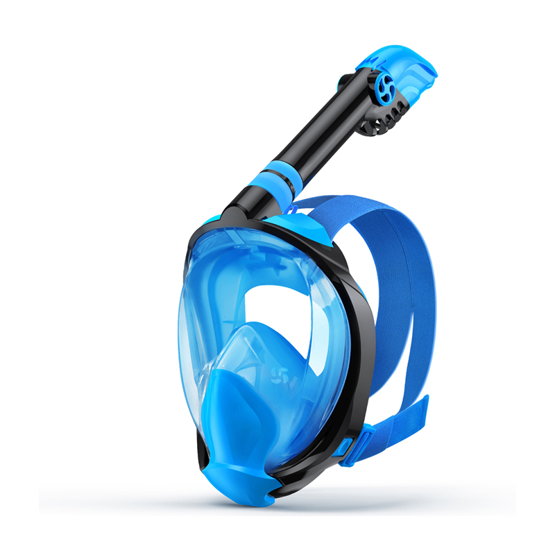 Amazon hot selling free breath 180 degree wide view anti leak full face snorkel mask