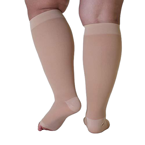 Wholesale Open Toe Compression Stockings 20-30mmhg Medical Varicose Veins Socks for Men & Women Autumn Football Use