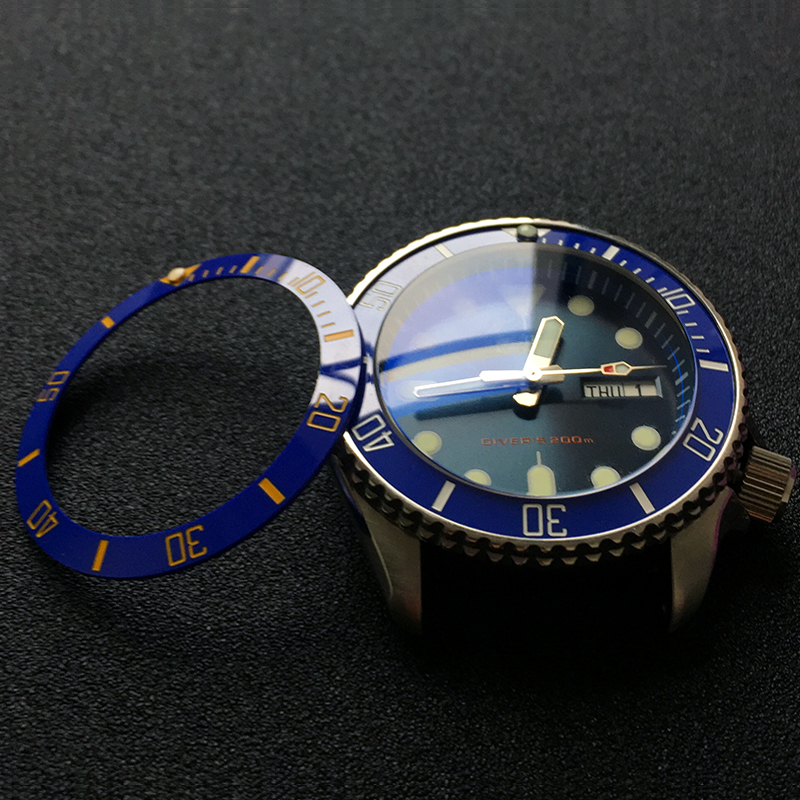 Наклонная Керамическая рамка 38*30,6 мм светящийся pip at 12 для Seiko SKX007 для Rlx SUBMARINER Запчасти для часов
