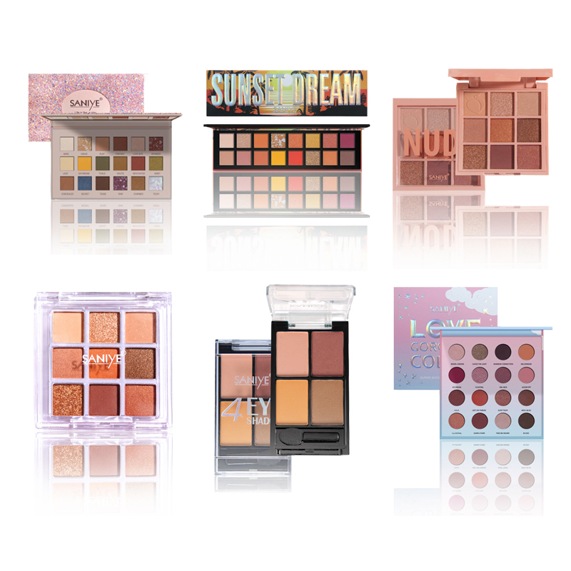 Saniye wholesale high pigment makeup korean eyeshadow palette private label pallets custom logo cosmetics eye shadow palette