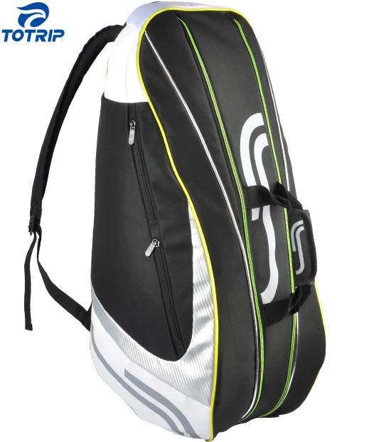 Two compartment insulated tennis rackets backpack bag