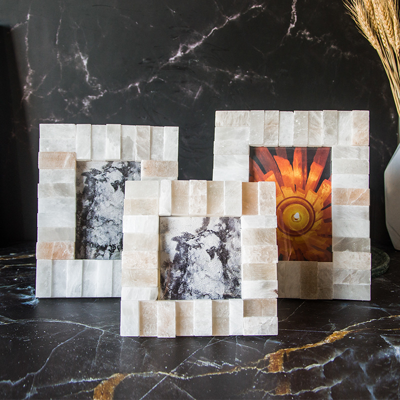 Manufacturers Design Creative Handmade Ore Gypsum Photo Frame Decoration Living Room Bedroom Photo Display Decoration Craft