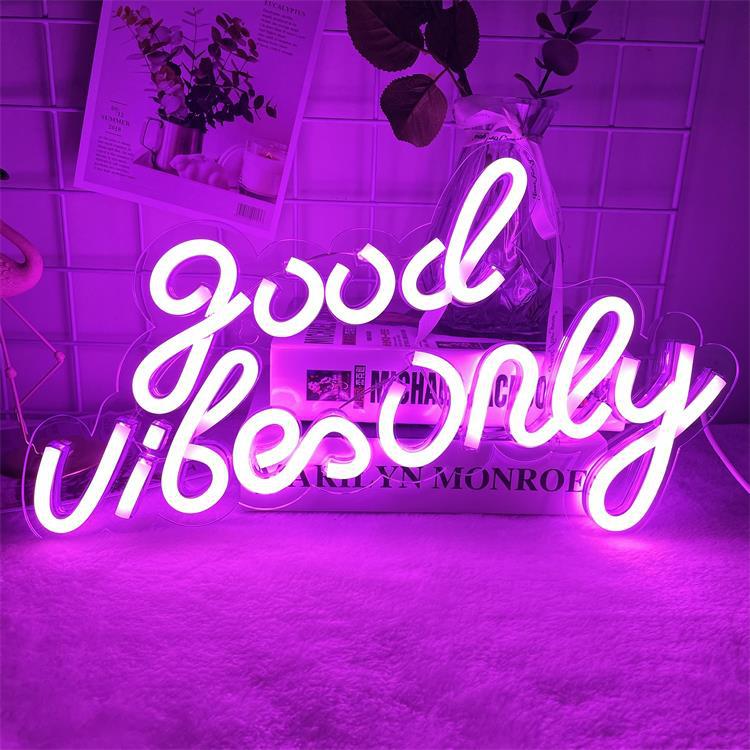 Неоновая вывеска Good Vibes для вечеринки, свадьбы, украшения дома, праздничные подарки, неоновые вывески
