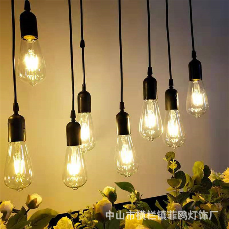Wedding props creative retro ceiling light10Head Edison bulb chandelier pastoral romantic wedding ceremony layout decorative
