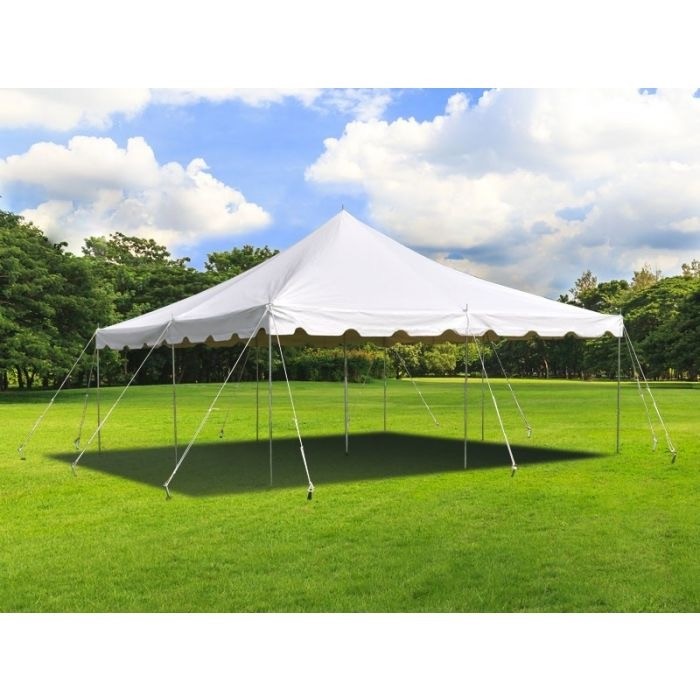 Белый полупрозрачный Стандартный навесной тент 20 'x 20' Weekender без боковых стен