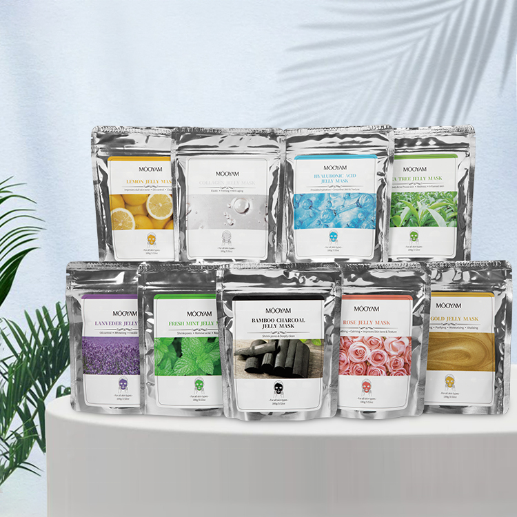 Customized Logo Natural DIY Hydro jelly Face mask Powder Spa Hydro Rubber Jelly Mask Powder