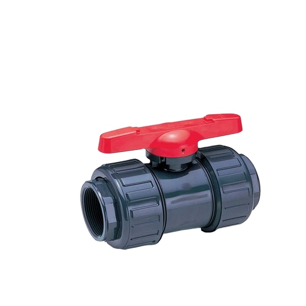 Пластиковый ПП ПВХ двойной соединение HDPE PE pp шаровой клапан для водопроводной трубы PN16 PP Компрессионный фитинг