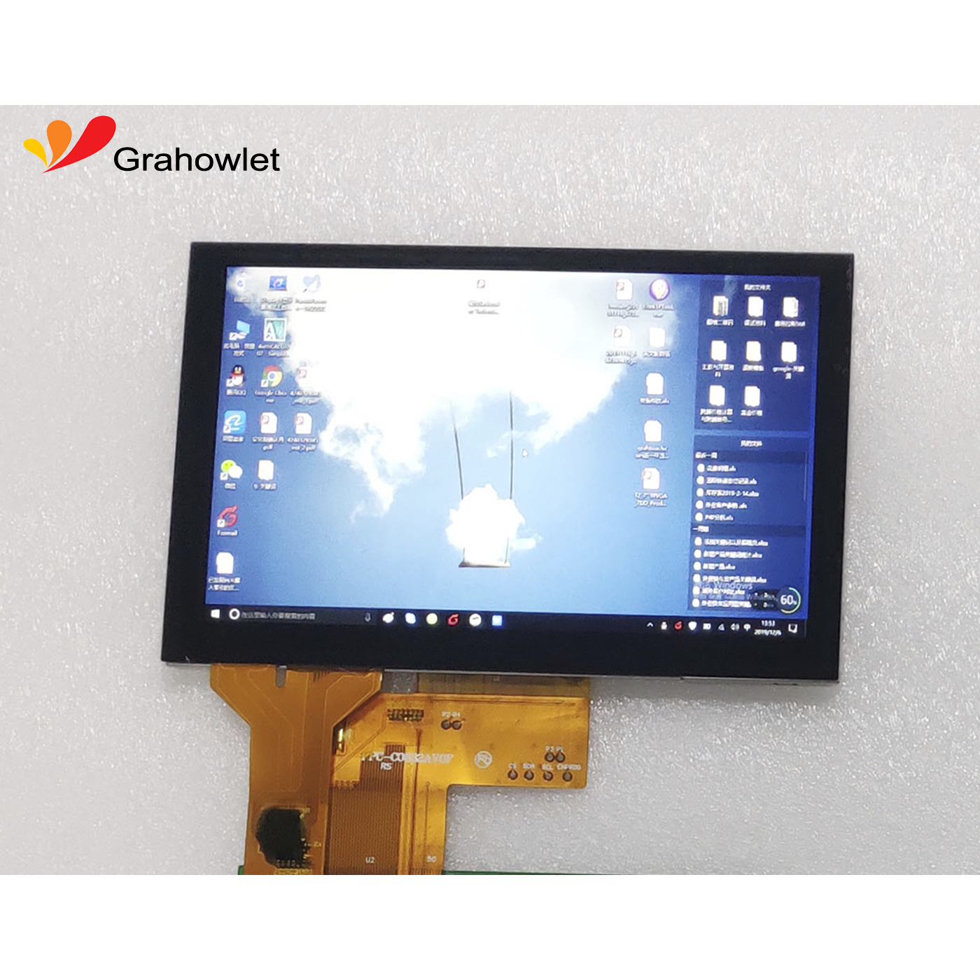 HX0501703 изготовление размеров под заказ Емкостное касание 5 дюймов сенсорный экран с 800x480 TN ЖК-дисплей на основе тонкоплёночной технологии панель