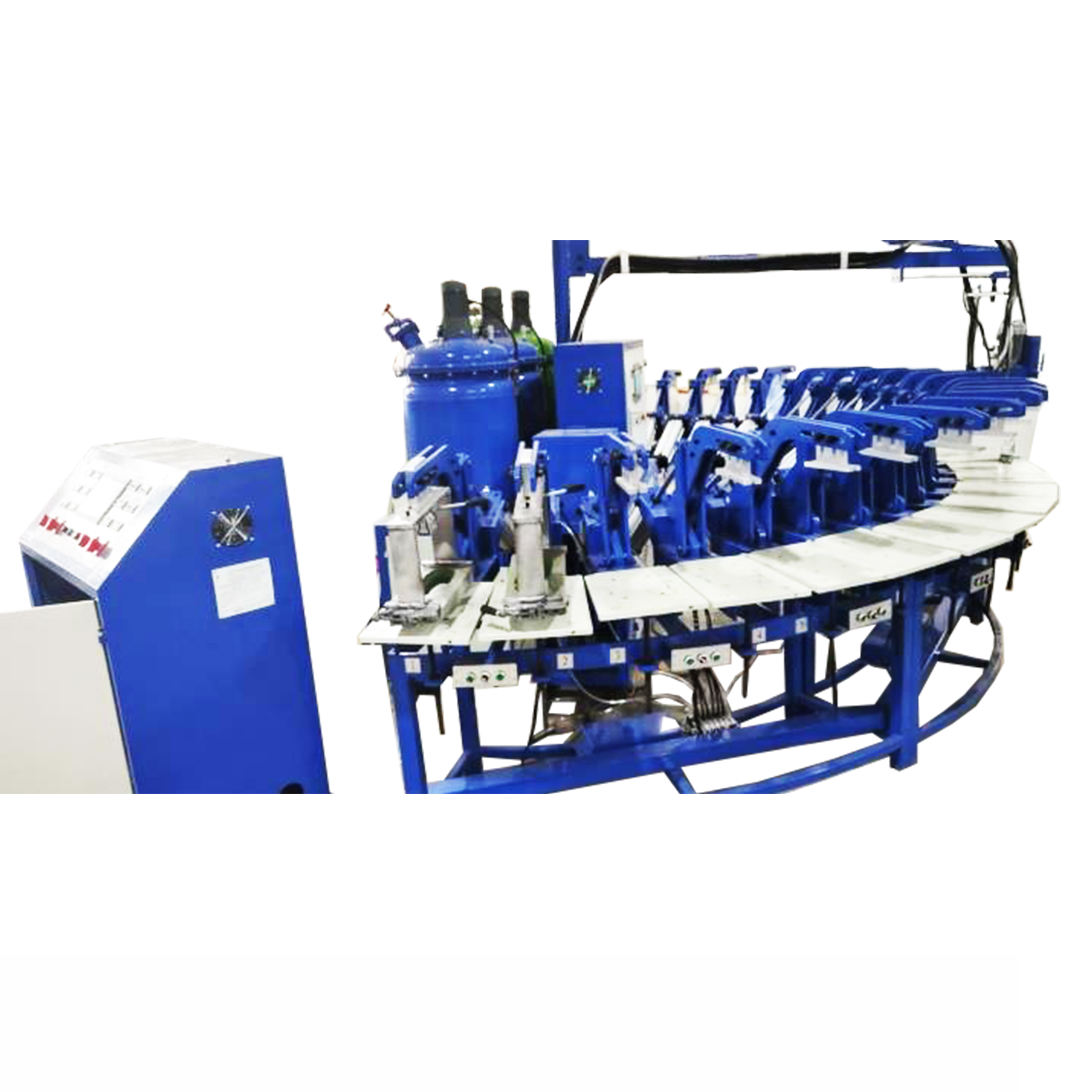 Semi-automatic Polyurethane PU Flexible Foam Shoe Mold Production Line Shoes Molding Machine