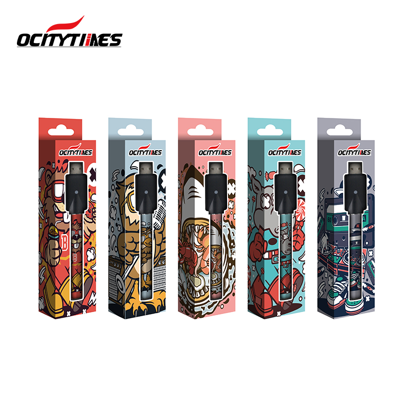 Custom Packging Ocitytimes CBD Oil Battery 380mAh for Vape Carts 510 Vaporizer Battery Pen