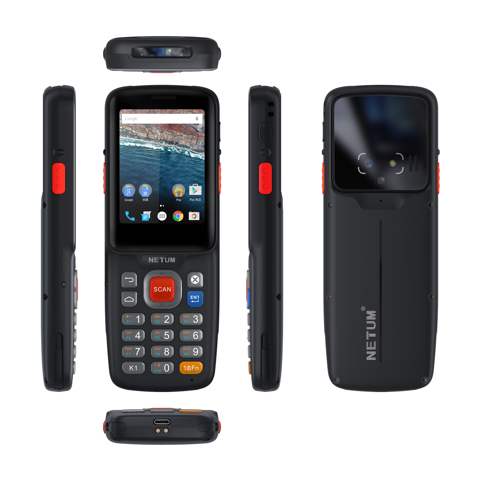 Android 9,0 4G смартфон ручной КПК 1D 2D qr сканер штрих-кода инвентарь мобильный терминал данных