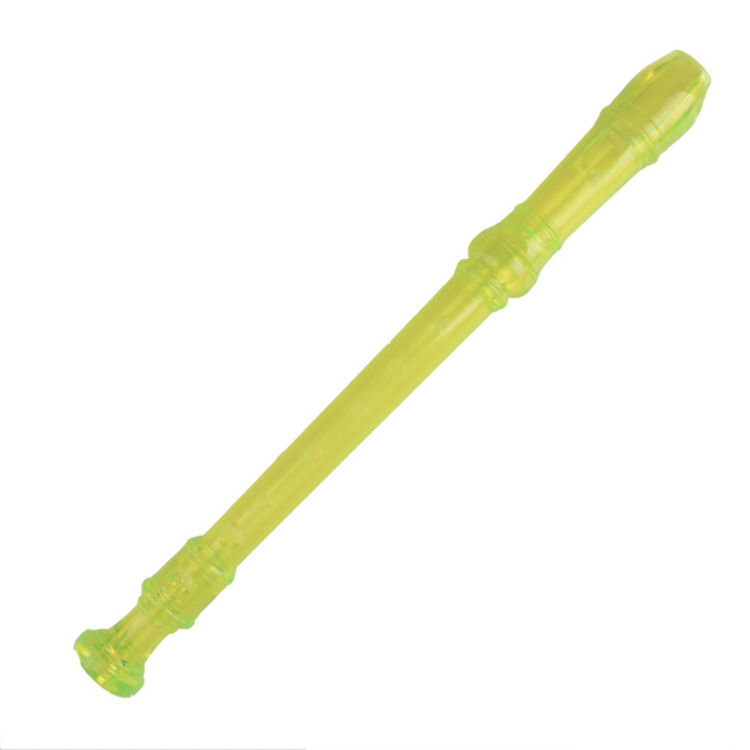 8 hole whte PP plastic musical instrument student flute recorder