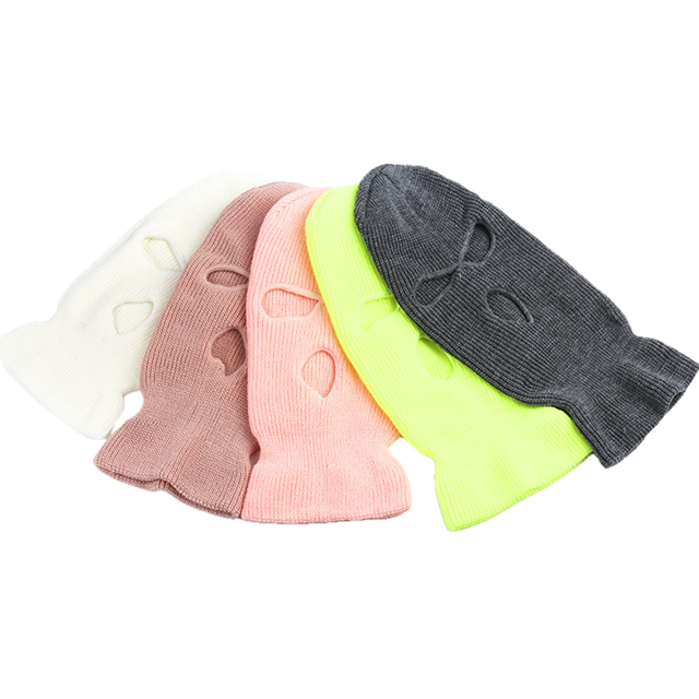 2021 Wholesale Winter Warm Wind Proof 3 Hole Full Face Custom Balaclava With Stock Ski Mask
