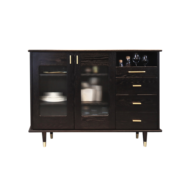 Поставщик с фабрики sideboard дизайны винтажное твердое дерево и подъемное стекло в столовой буфет Кабинет Ресторан
