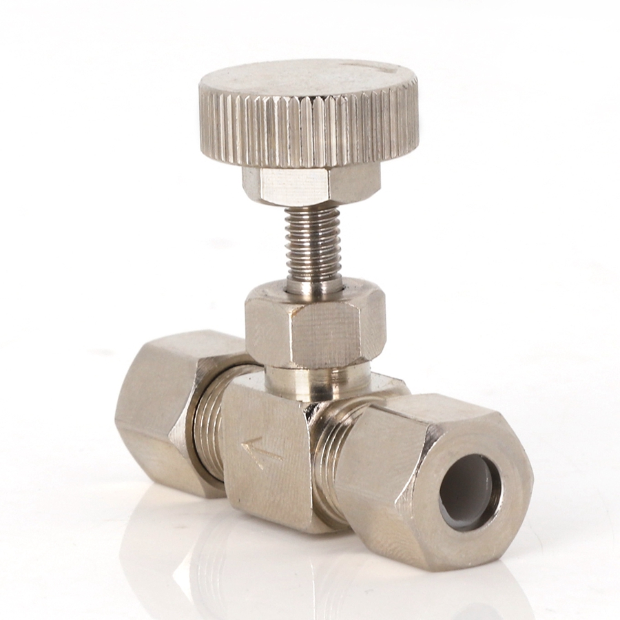 1/4"COMP*1/4"COMP Ro Feed Water Filter Faucet Adapter Copper Connectors Needle Valve