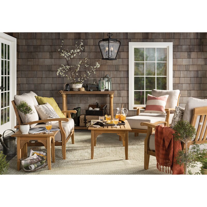 Luxury Wooden outdoor sofa set furniture Modern design Garden Teak sofas Popular Living room Villa Hotel Park furniture