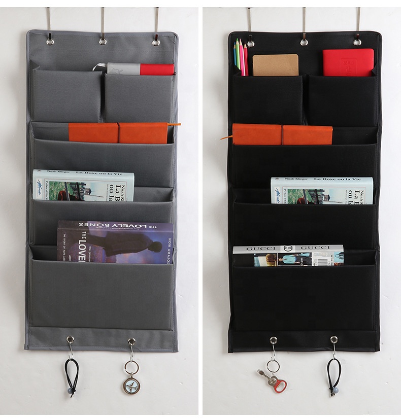 Over The Door File Organizer File Folders Mounted Storage Holder Pocket Chart for Magazine